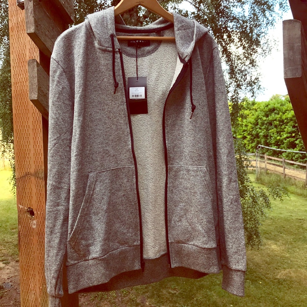 Light grey zip up hoodie (Five Four)